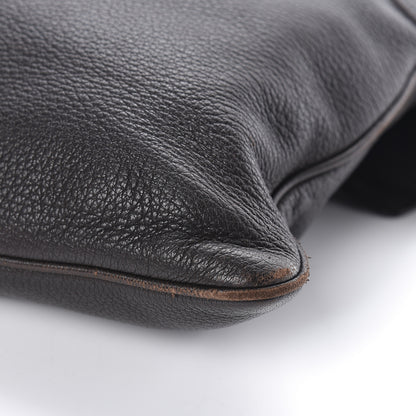 Prada Cervo Deerskin Flat Messenger Bag Ebano 8 of 9