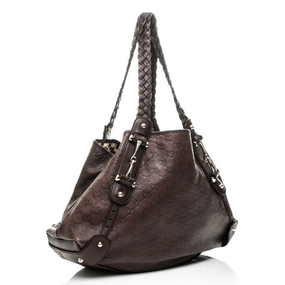 Gucci Guccissima Medium Pelham Shoulder Bag Dark Brown 3 of 9