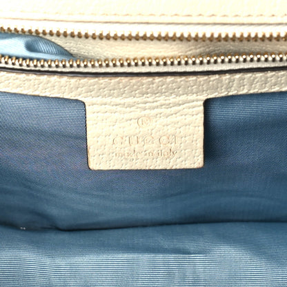 Gucci Textured Calfskin Bee Star Print Small Sylvie Shoulder Bag Mystic White 5 of 8