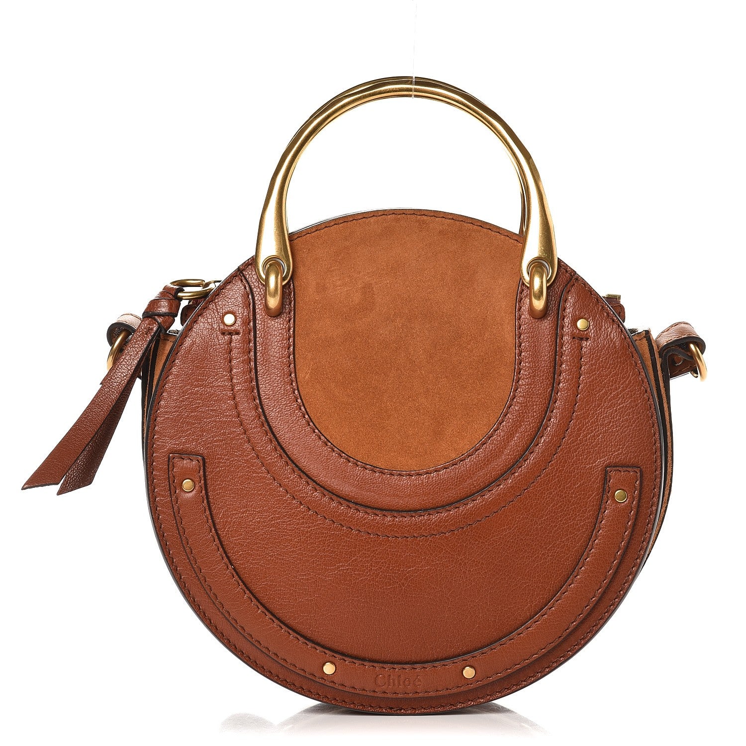 Chloe Shiny Goatskin Smooth Calfskin Suede Small Pixie Bag Saffron Red 1 of 7