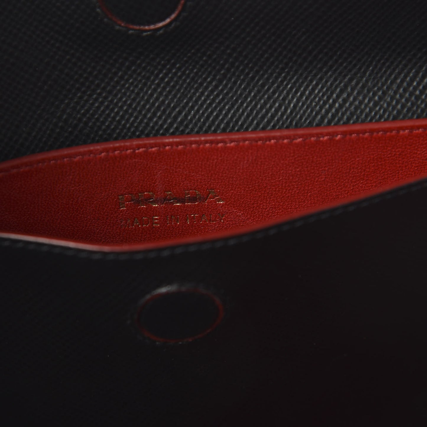 Saffiano Cuir Medium Double Bag Black Fuoco