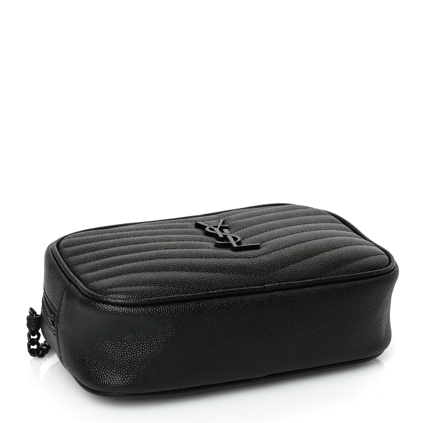 Grain De Poudre Matelasse Monochrome Monogram Mini Lou Camera Bag Black