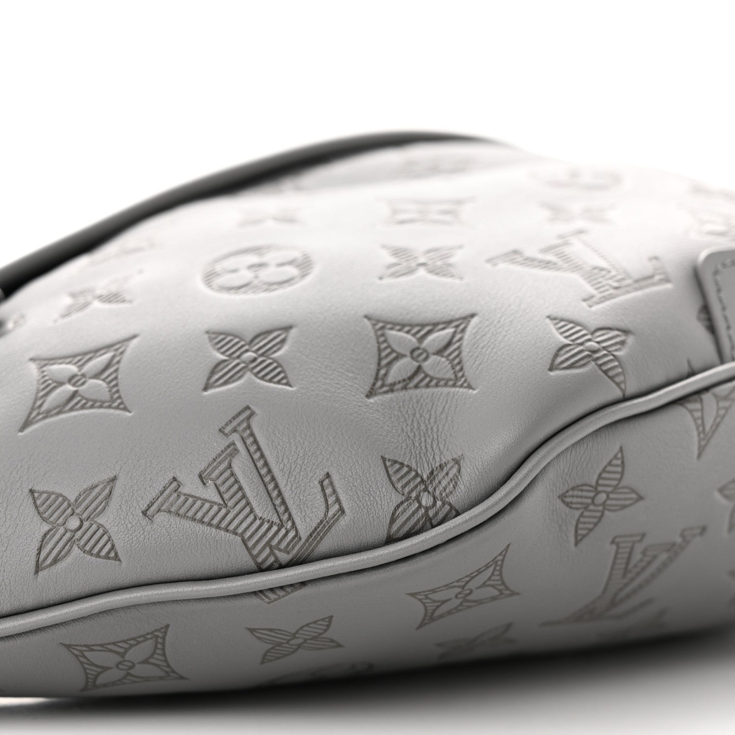 Louis Vuitton Calfskin Monogram Shadow Discovery Bumbag PM Gray 8 of 10