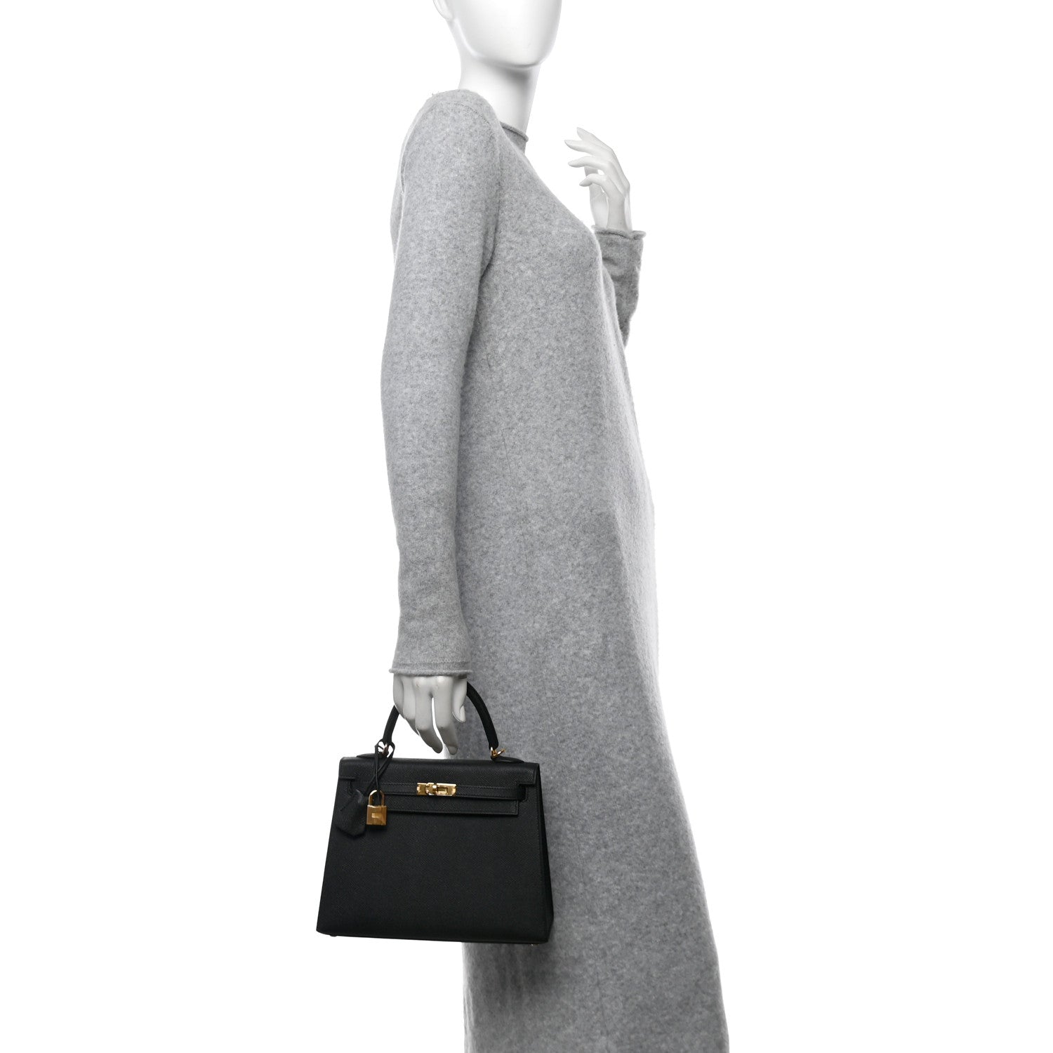 Hermes Epsom Kelly Sellier 25 Black 3 of 11