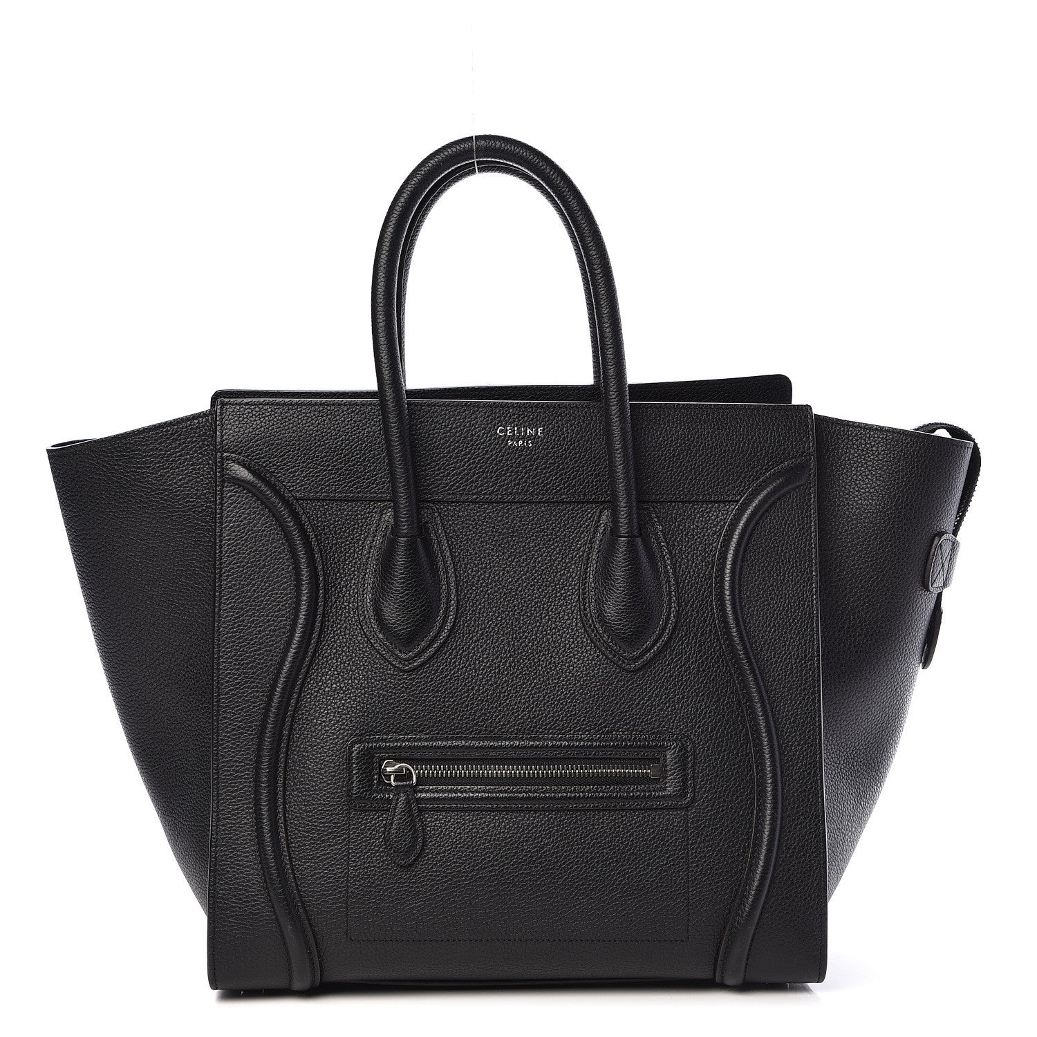 Celine Drummed Calfskin Mini Luggage Black 1 of 17