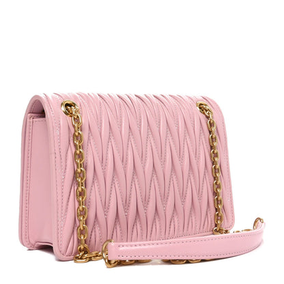 Miu Miu Nappa Matelasse Mini Chain Bag Alabastro 3 of 7