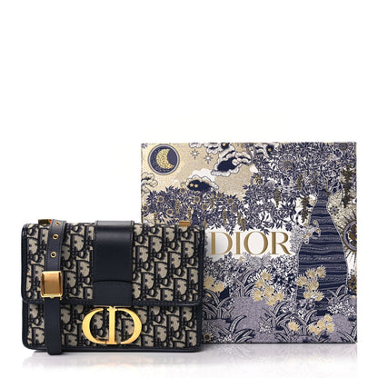 Christian Dior Oblique 30 Montaigne Flap Bag Blue 9 of 9