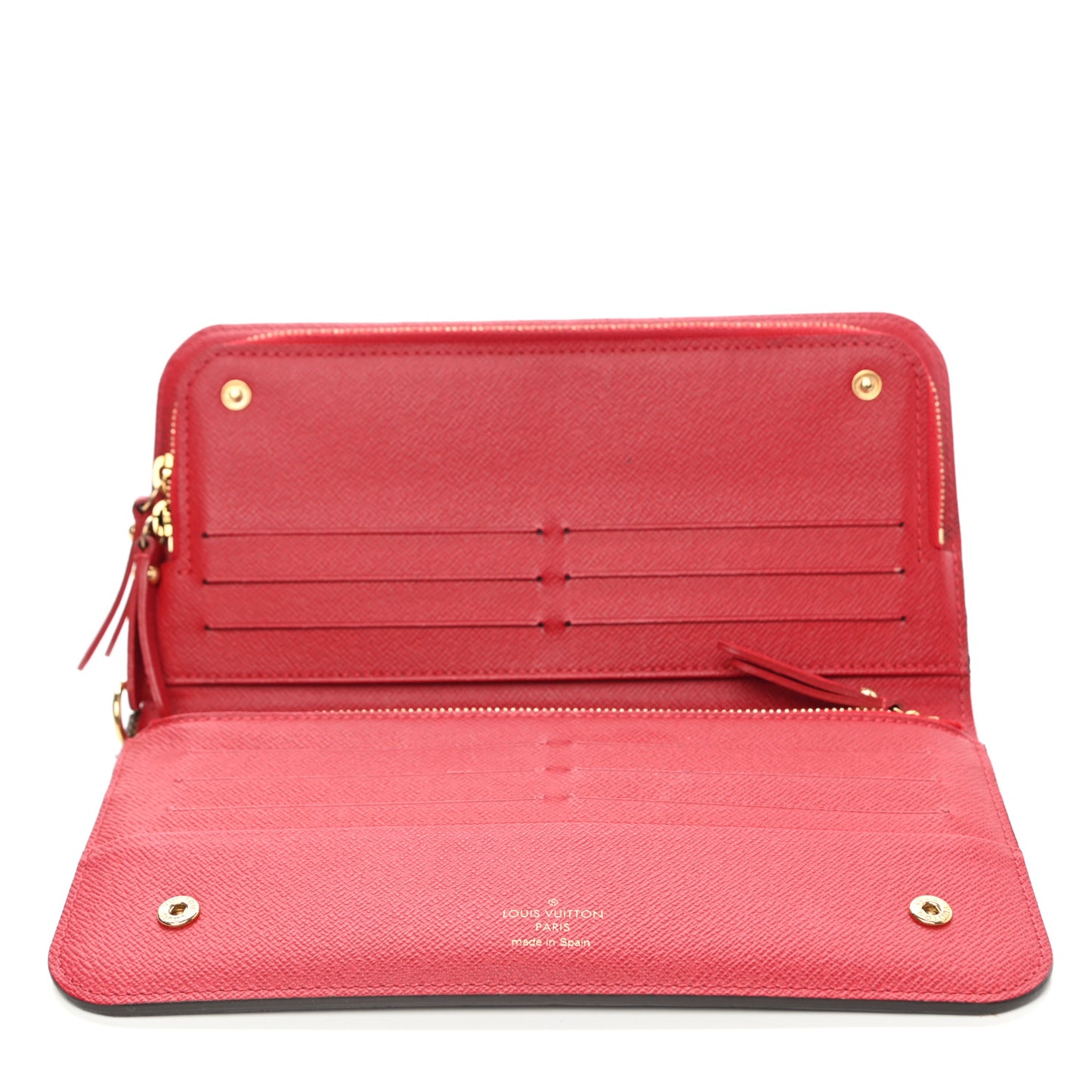 Damier Ebene Insolite Wallet Rouge