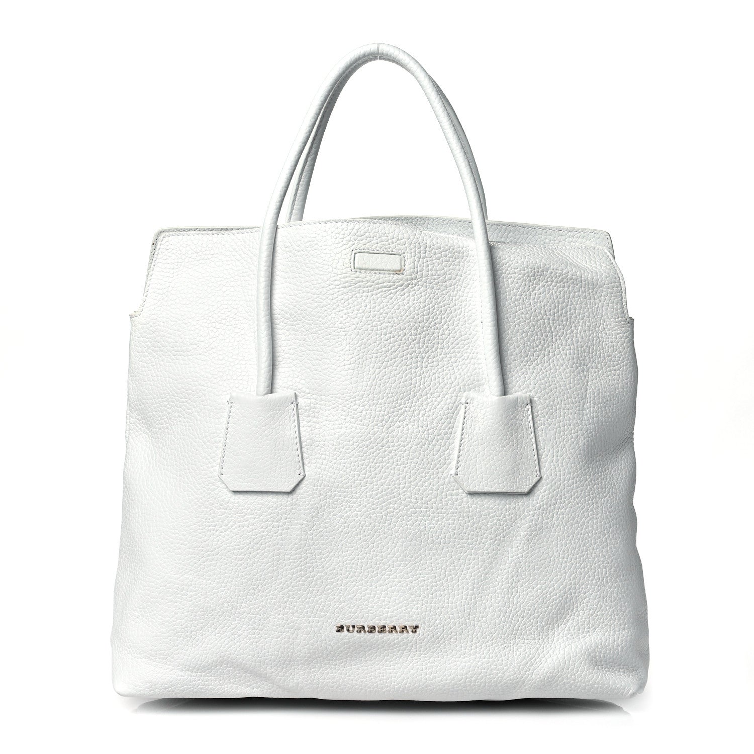 Burberry London Grainy Calfskin Medium Baynard Tote White 1 of 14