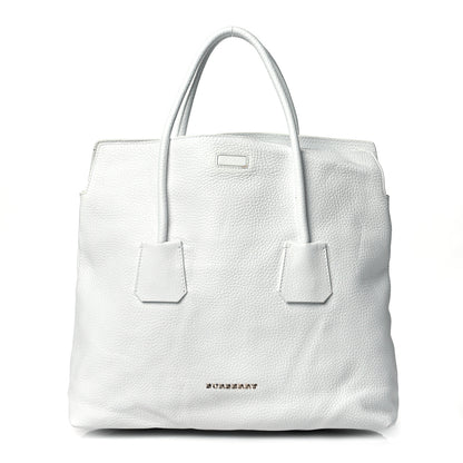 Burberry London Grainy Calfskin Medium Baynard Tote White 1 of 14