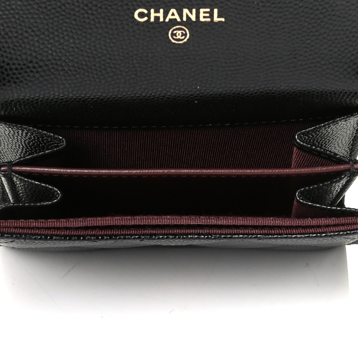 Chanel Caviar Quilted Flap Card Holder Wallet Black 4 of 5