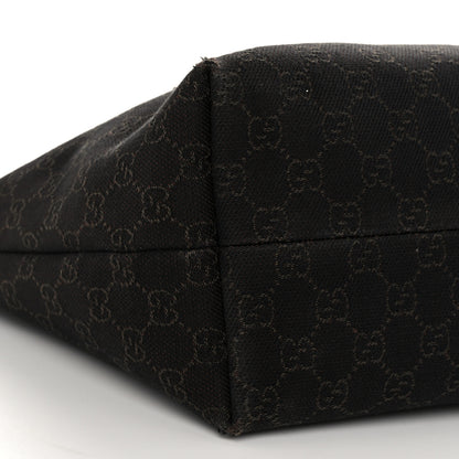 Gucci Denim Monogram Medium Jolicoeur Tote Dark Brown 9 of 12