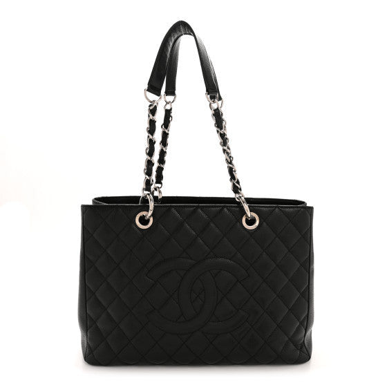 Chanel Caviar Quilted Grand Shopping Tote GST Black 1 of 9