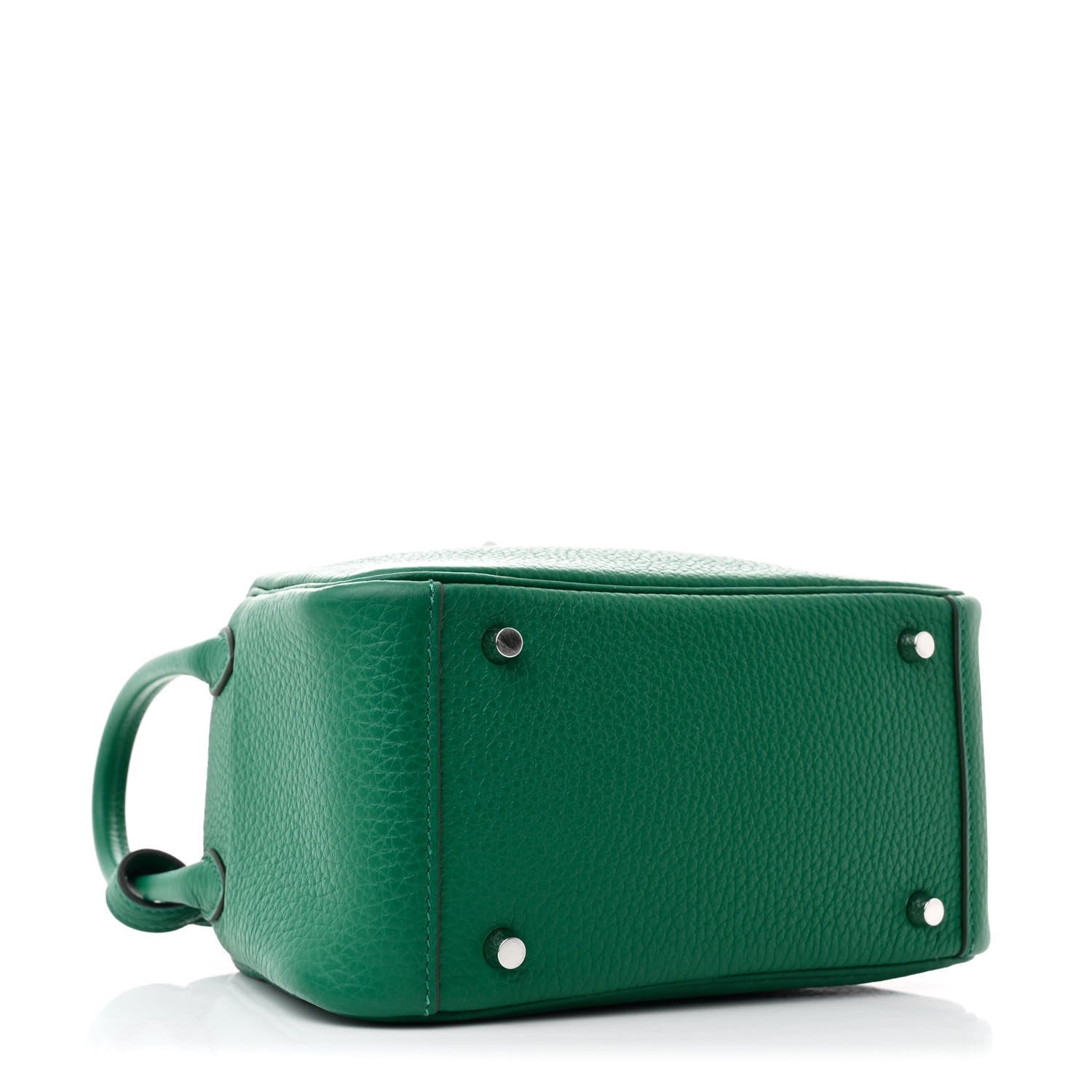 Hermes Taurillon Clemence Mini Lindy 20 Vert Vertigo 4 of 7