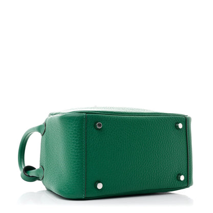 Hermes Taurillon Clemence Mini Lindy 20 Vert Vertigo 4 of 7