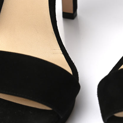 Jimmy Choo Suede Misty 120 Sandals 38.5 Black 9 of 10