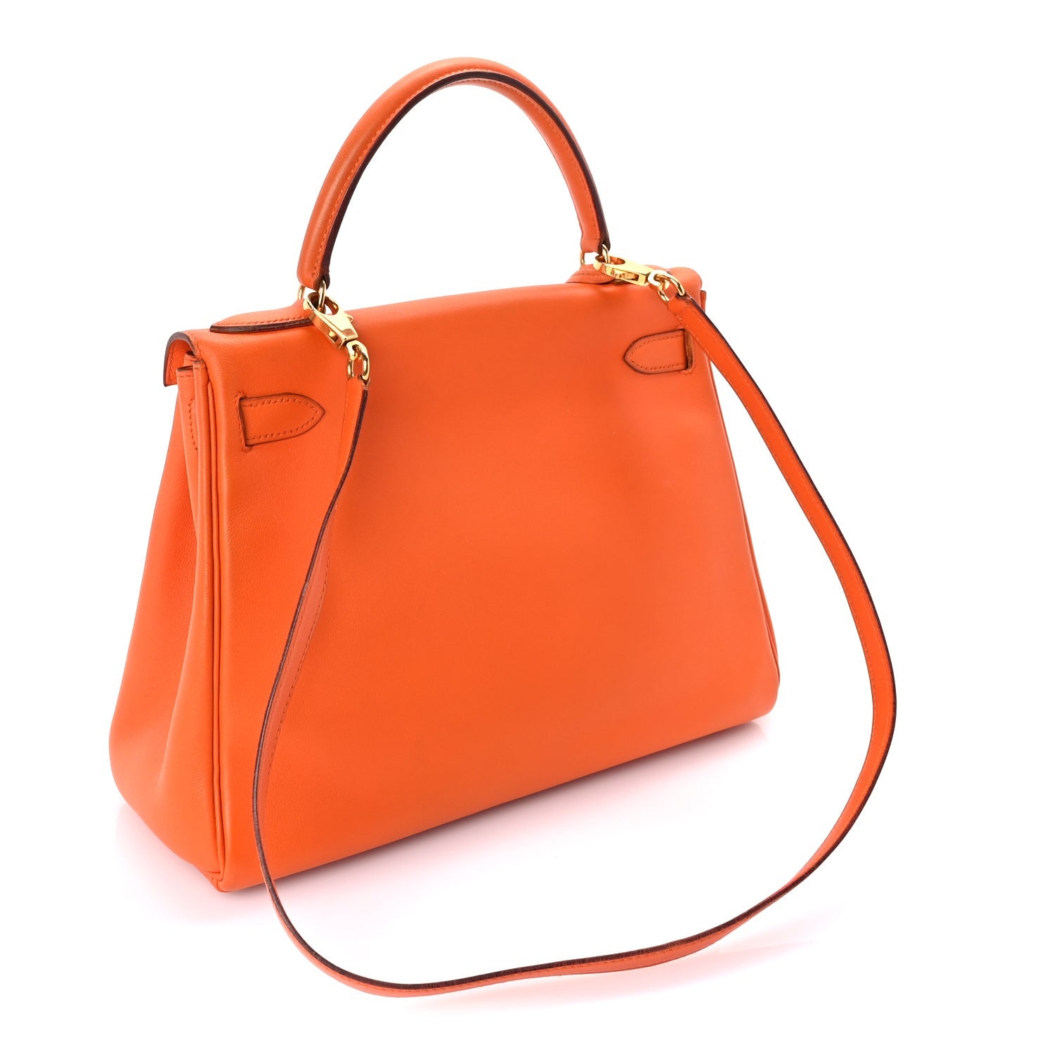Hermes Swift Kelly Retourne 28 Orange 2 of 9