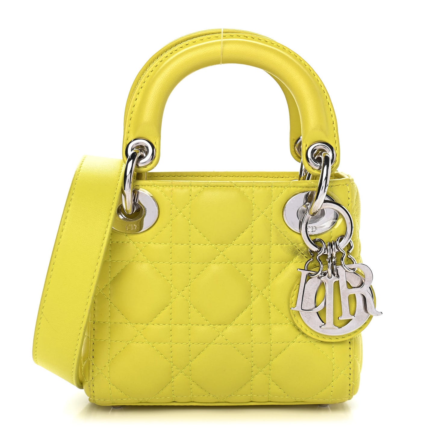 Lambskin Cannage Nano Lady Dior Acid