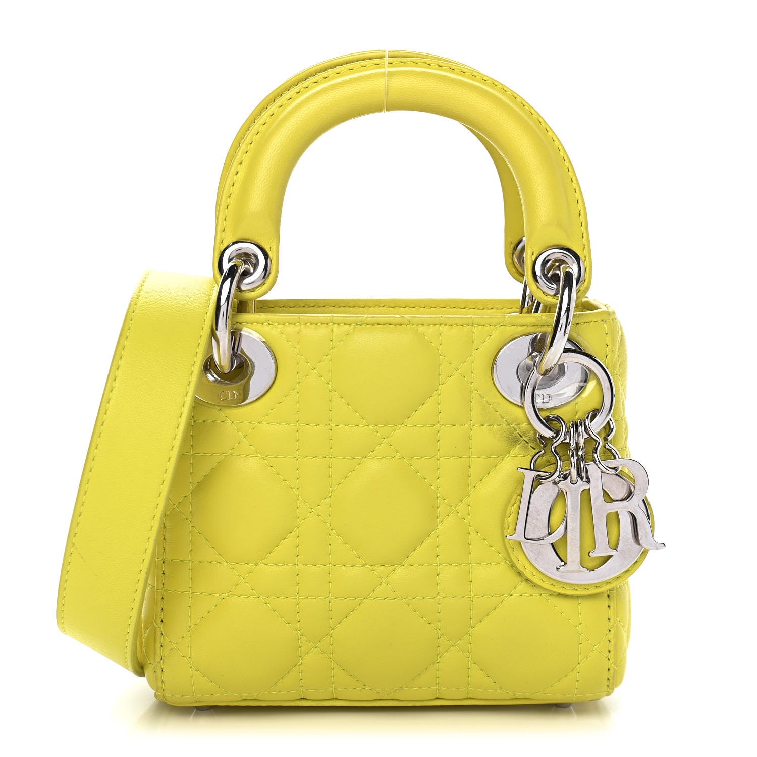 Christian Dior Lambskin Cannage Nano Lady Dior Acid 1 of 8