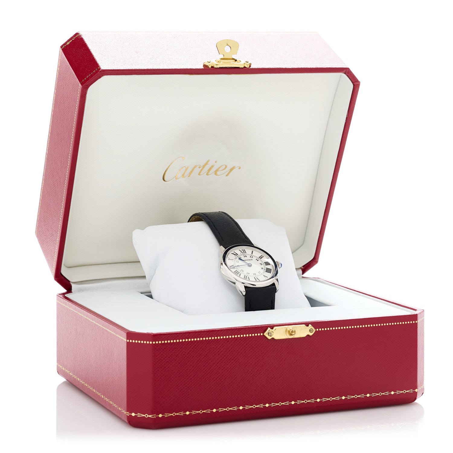 Cartier Stainless Steel Calfskin 29mm Ronde Solo Quartz Watch 5 of 5