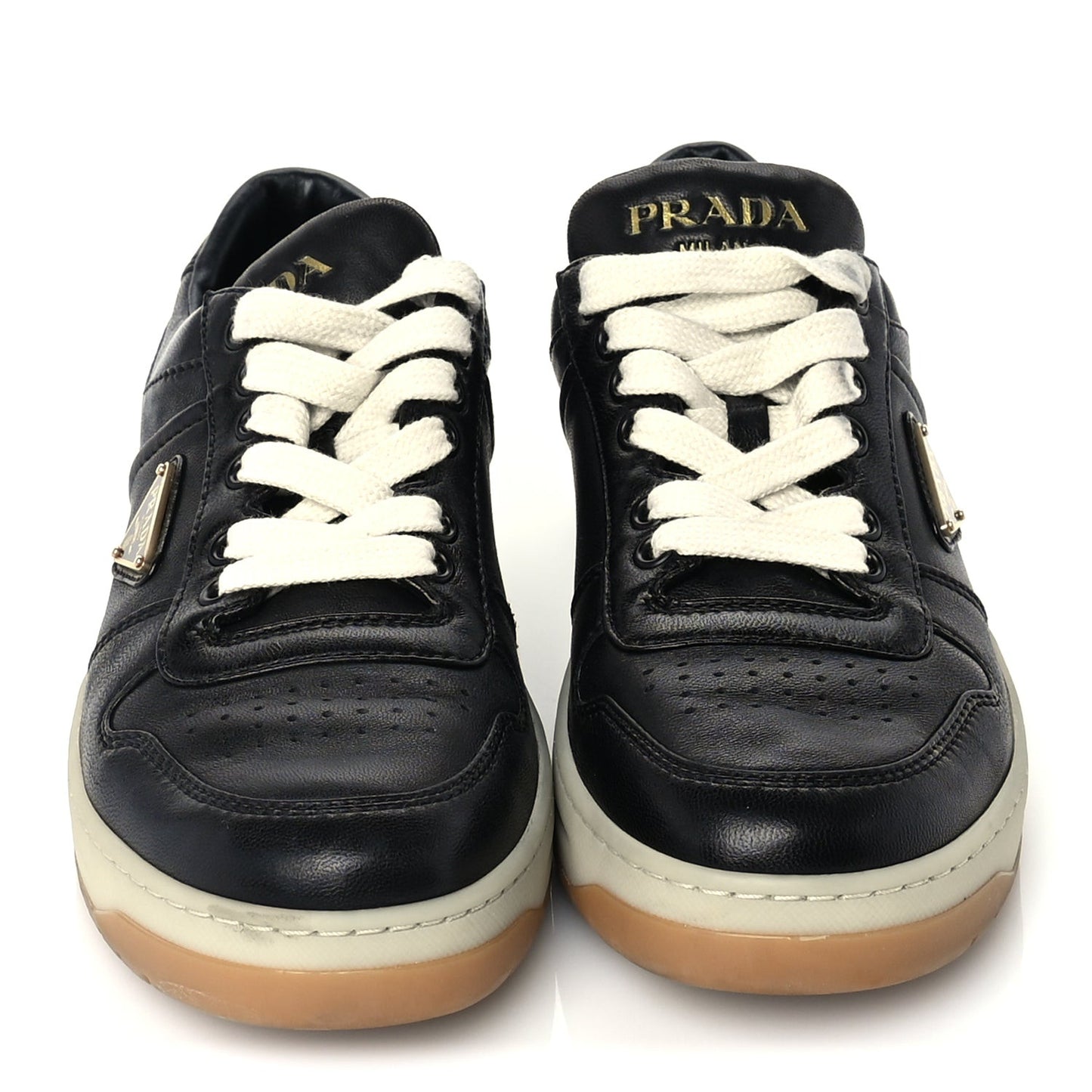 Nappa Rois Triangle Womens Downtown Low Top 30mm Sneakers 37.5 Black White
