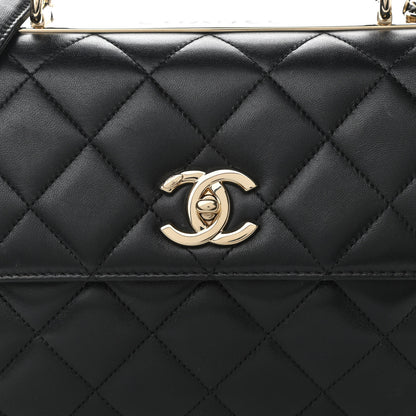 Chanel Lambskin Quilted Small Trendy CC Dual Handle Flap Bag Black 7 of 11