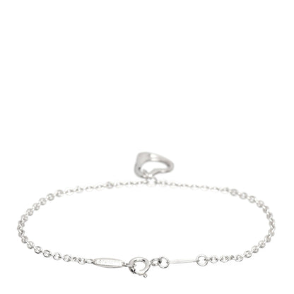 Tiffany Sterling Silver Elsa Peretti Open Heart Charm Bracelet 3 of 4