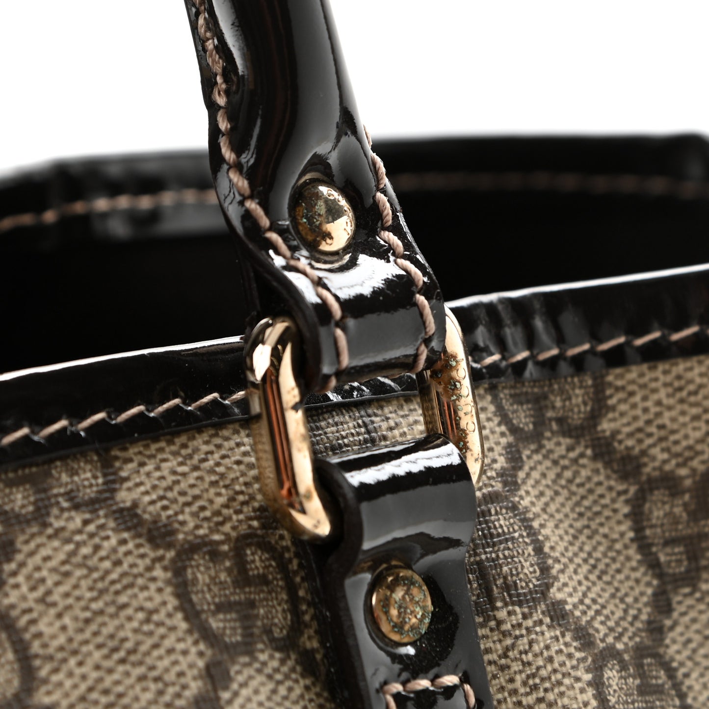 GG Plus Monogram Medium Joy Tote Dark Brown