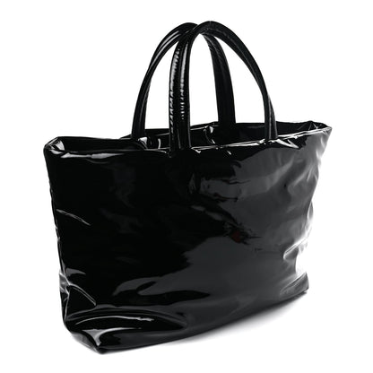 Saint Laurent Patent Wide Puffer Maxi Tote Black 4 of 16