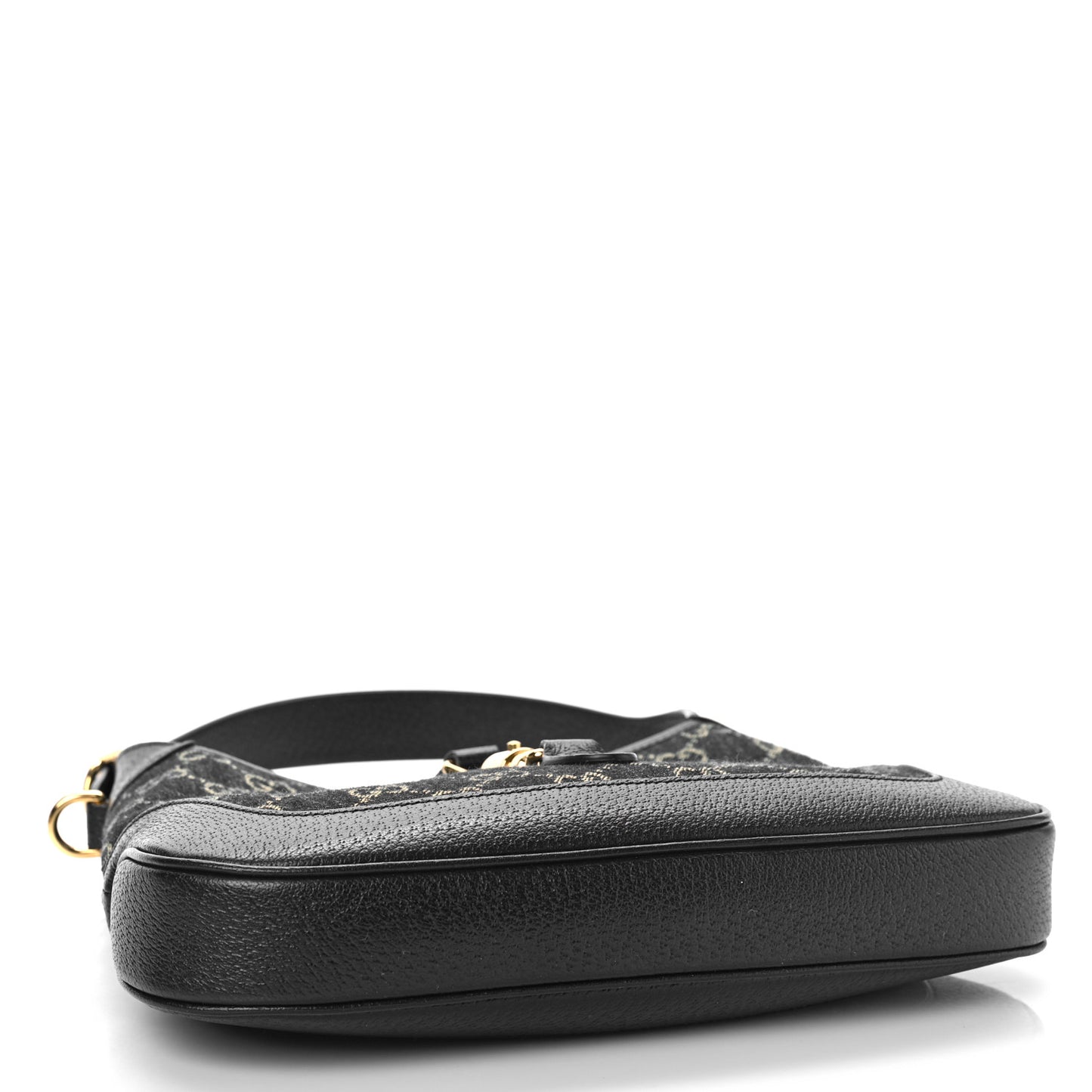 Jacquard Denim GG Monogram Small Jackie 1961 Hobo Black Ivory