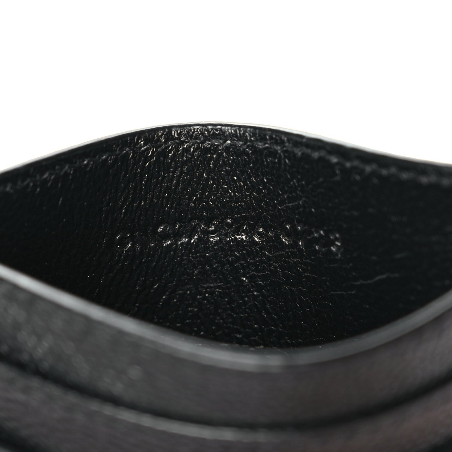 Saint Laurent Grain De Poudre Card Case Black 7 of 9
