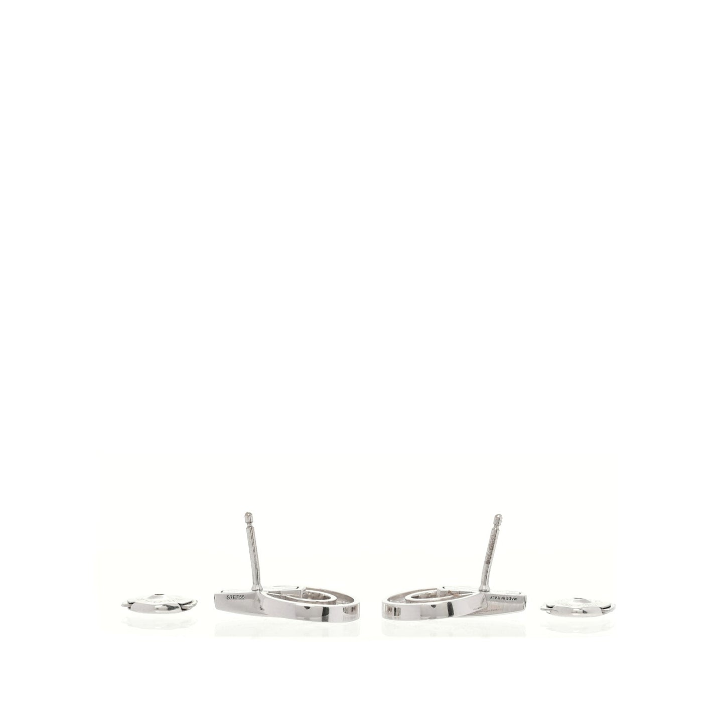 18K White Gold Diamond BVLGARI BVLGARI Openwork Earrings