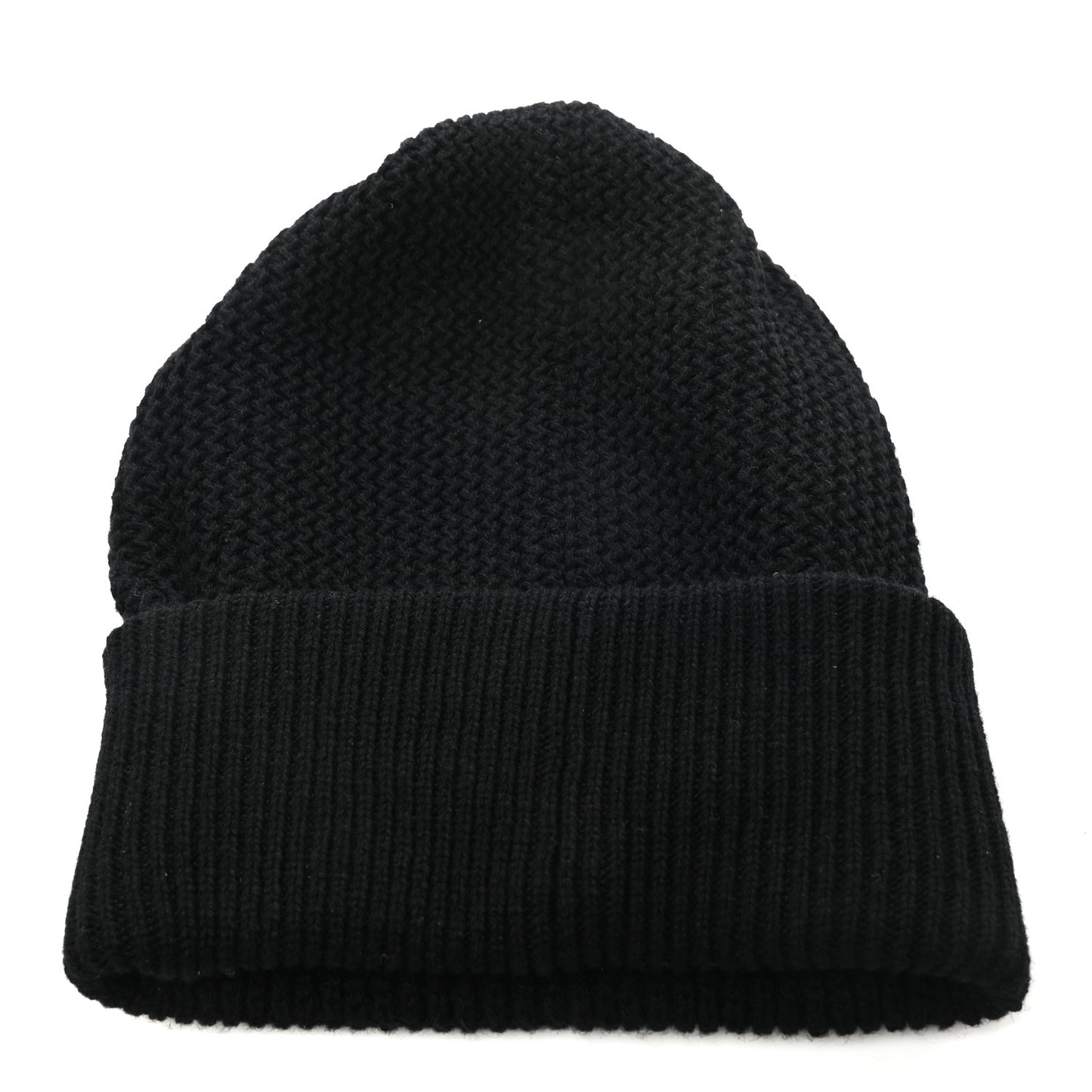 Cashmere Sequin Logo Beanie Hat Black Gold