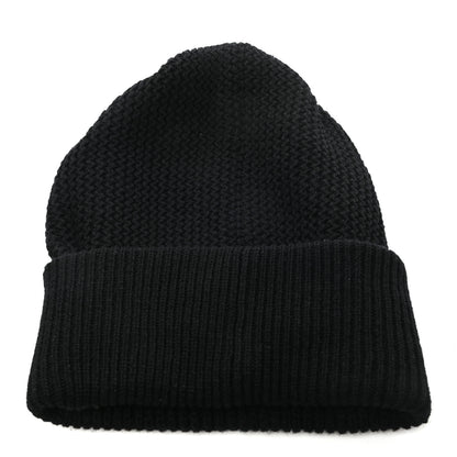 Chanel Cashmere Sequin Logo Beanie Hat Black Gold 3 of 5