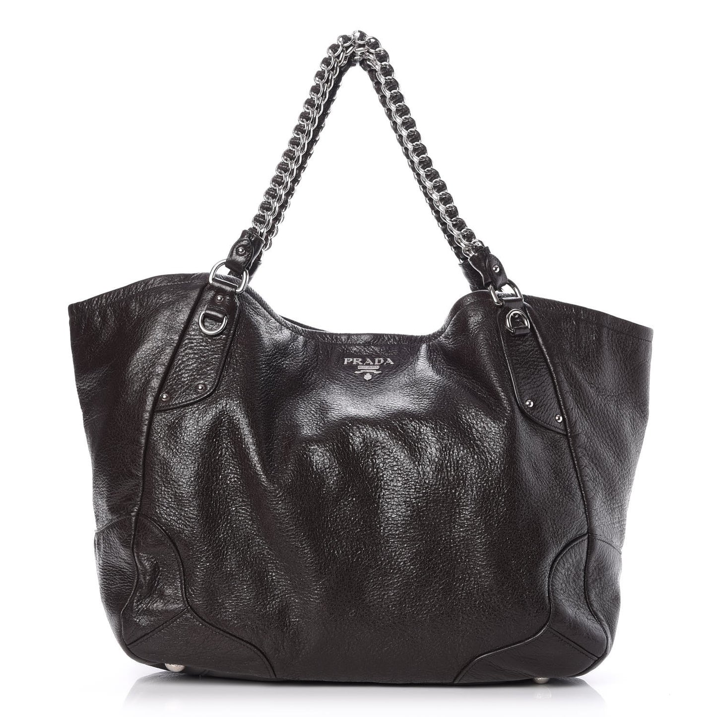 Cervo Lux Chain Shoulder Bag Ebano