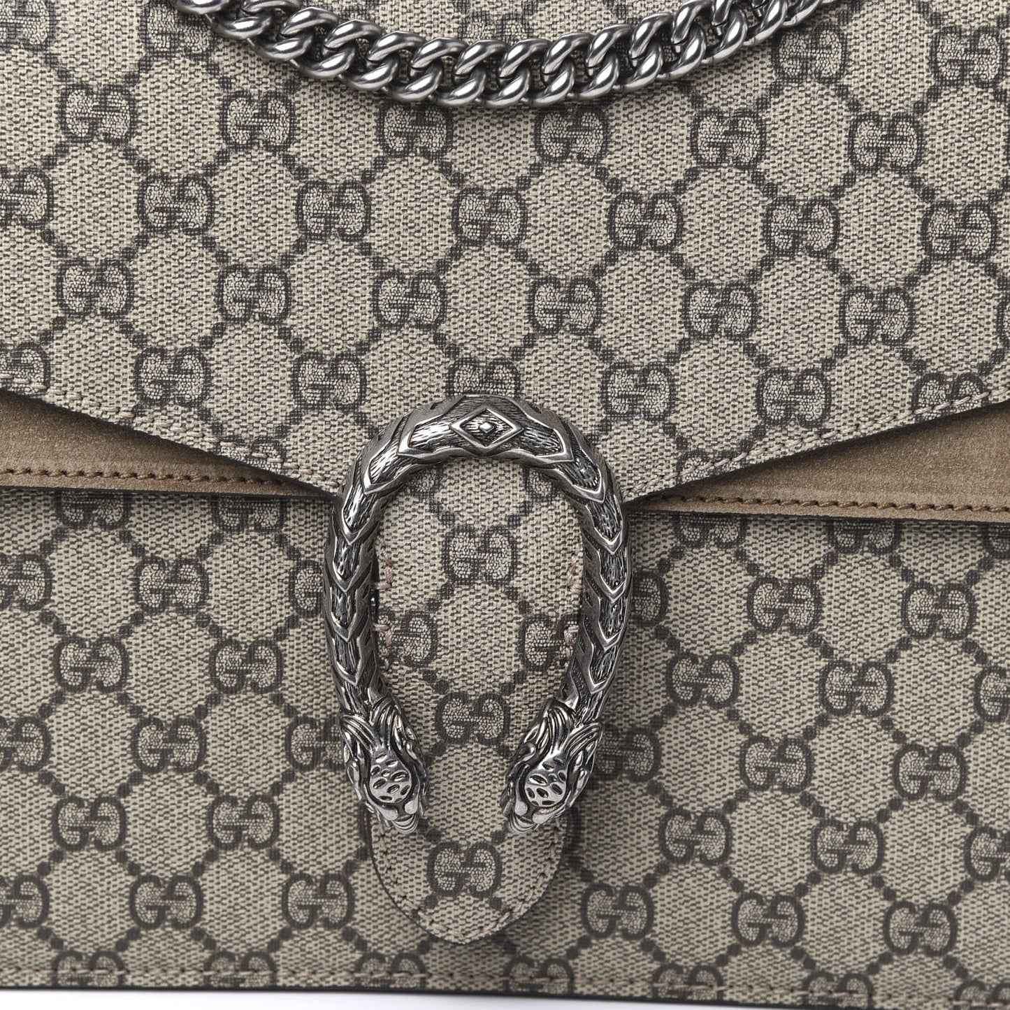 GG Supreme Monogram Medium Dionysus Shoulder Bag Taupe