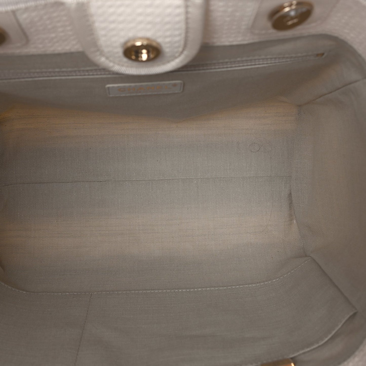 Mixed Fibers Small Deauville Tote  White