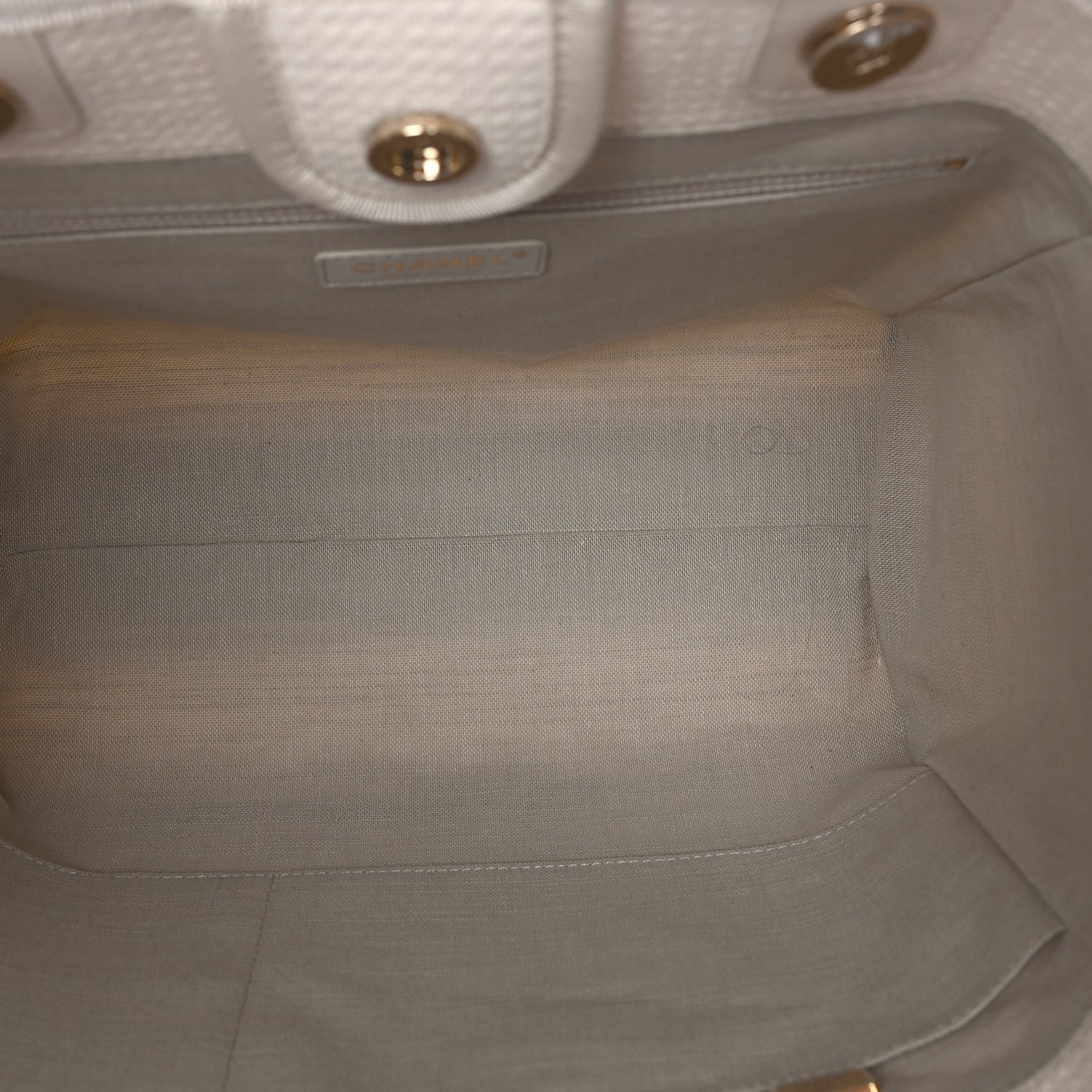 Chanel Mixed Fibers Small Deauville Tote  White 4 of 7