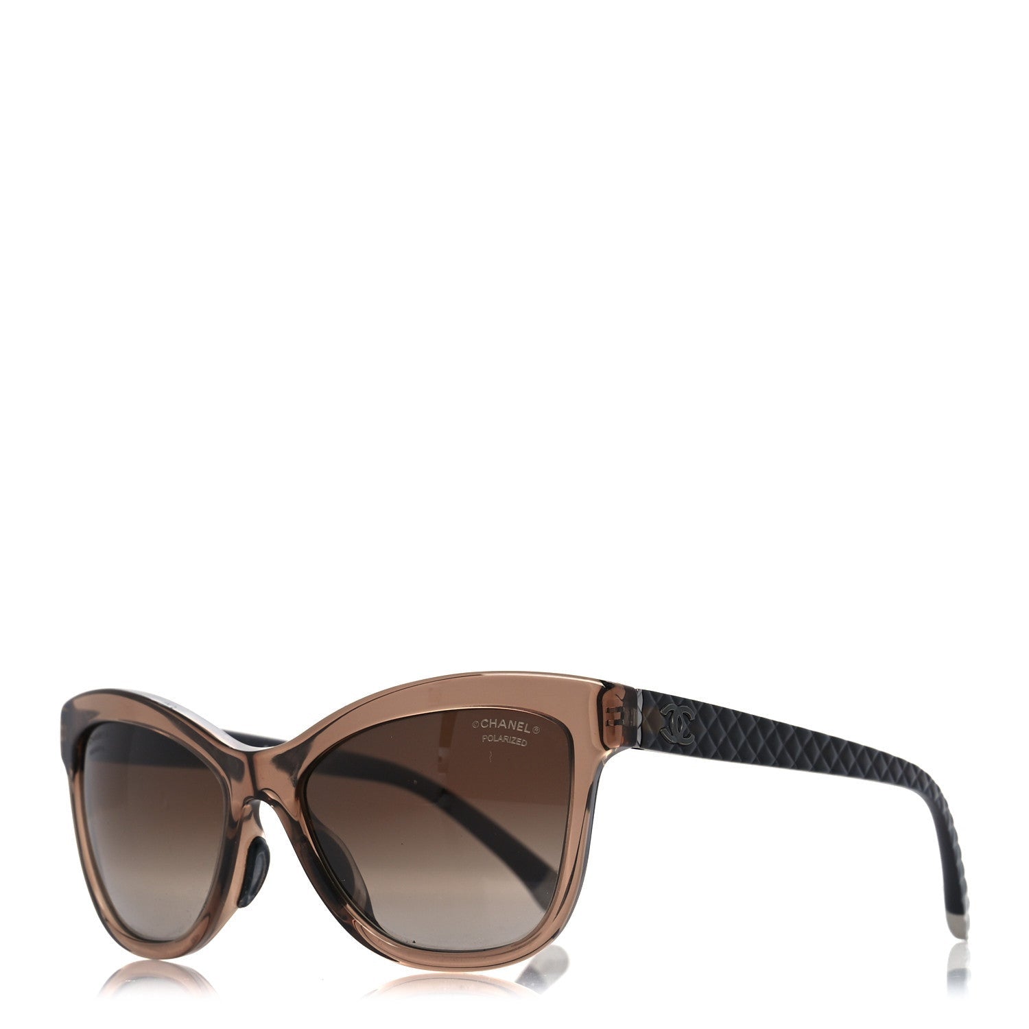 Chanel Polarized CC Cat Eye Sunglasses 5330-A Brown 1 of 7