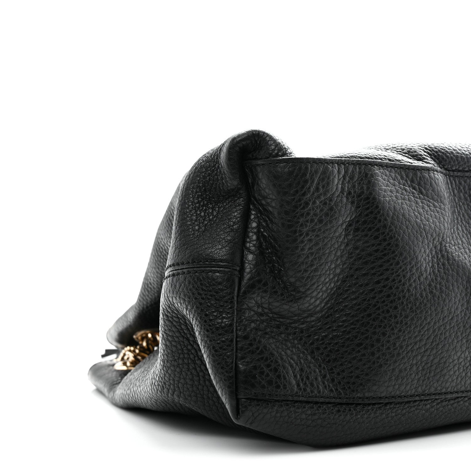 Gucci Pebbled Calfskin Medium Soho Chain Shoulder Bag Black 17 of 19