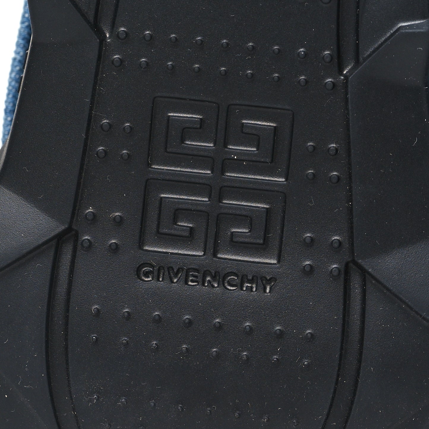 Washed Denim Shark Lock Biker Ankle Boots 40 Blue