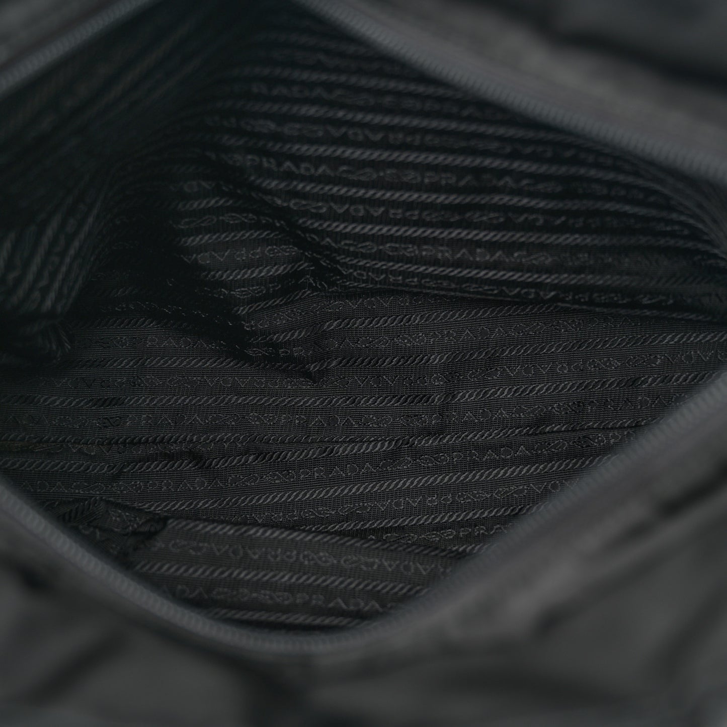 Tessuto Nylon Saffiano Shopping Tote Black