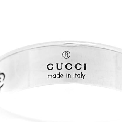 Gucci Sterling Silver Blind for Love Band Ring 54 6.75 4 of 6