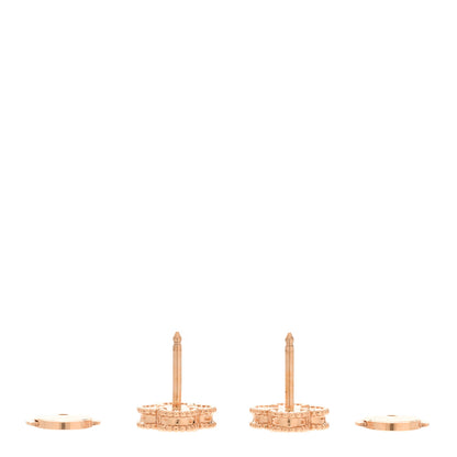 Van Cleef & Arpels 18K Rose Gold Carnelian Sweet Alhambra Earrings 3 of 6