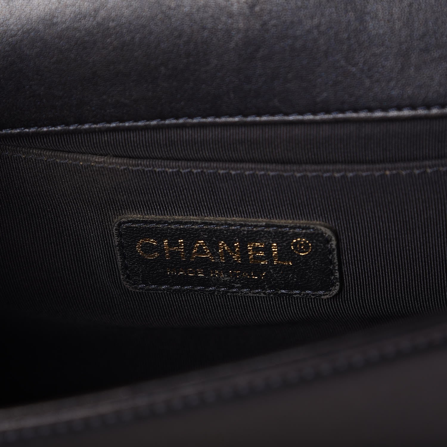 Chanel Lambskin Embossed Medium Boy Cube Flap Navy 6 of 8