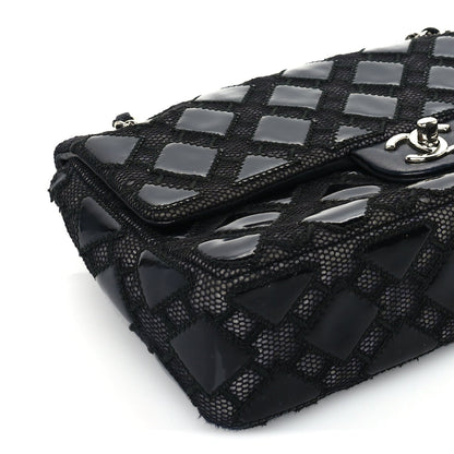 Chanel Vinyl Mesh Quilted Medium Single Flap  Black 8 of 9