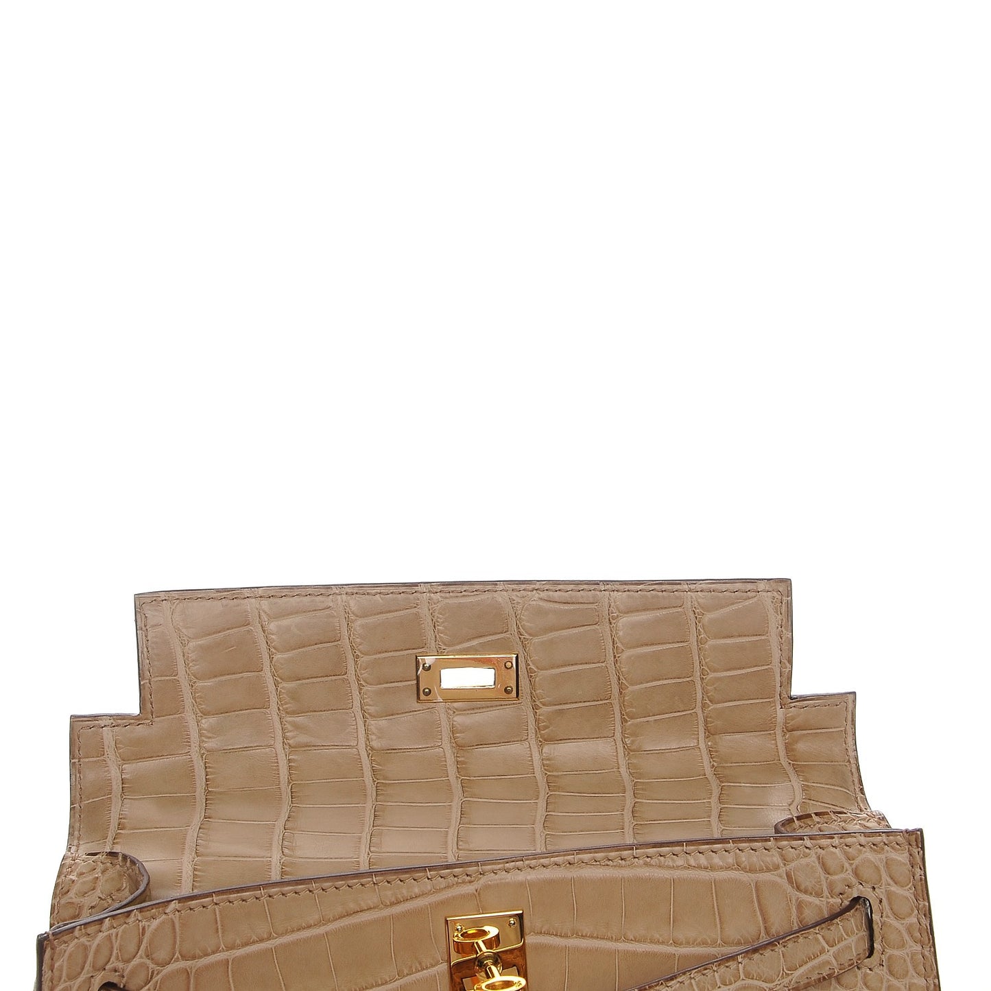 Matte Alligator Kelly Pochette Poussiere