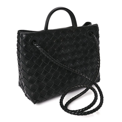 Bottega Veneta Nappa Intrecciato Small Andiamo Shoulder Bag Black 2 of 8