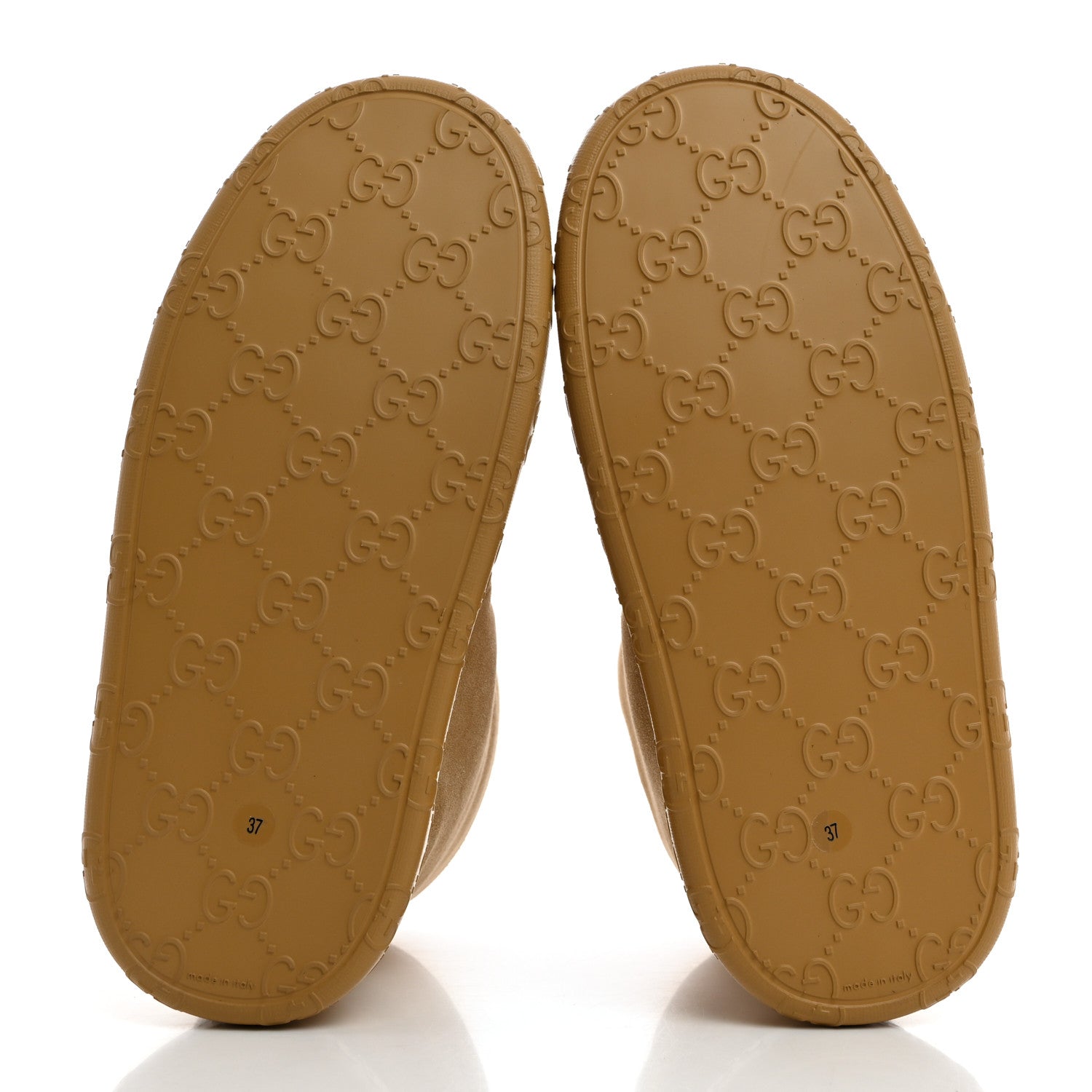 Gucci Suede Wool Womens Prestige Booties 37 Butterscotch 5 of 9