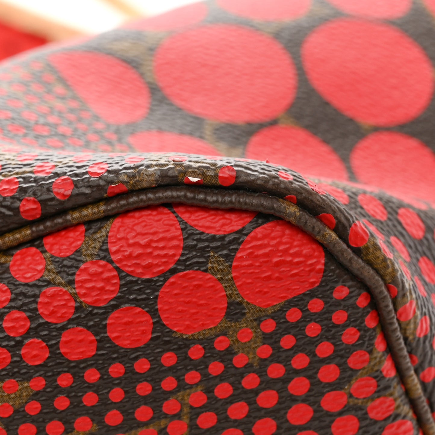 Monogram Kusama Waves Neverfull MM Red